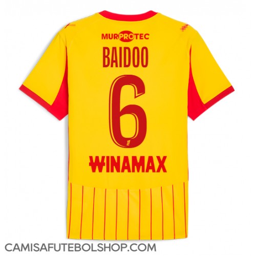 Camisa de time de futebol RC Lens Samson Baidoo #6 Replicas 1º Equipamento 2025-26 Manga Curta Camisa de time de futebol RC Lens Samson Baidoo #6 Replicas 1º Equipamento 2025-26 Manga Curta